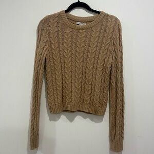 American Eagle Tan Knit Sweater - Size Small